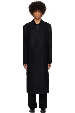 WOOYOUNGMI Black Wool Double Coat
