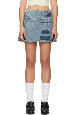 AMBUSH Denim Pleats Miniskirt