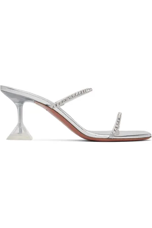 Amina Muaddi Gilda Glass Slipper 70 Heeled Sandals
