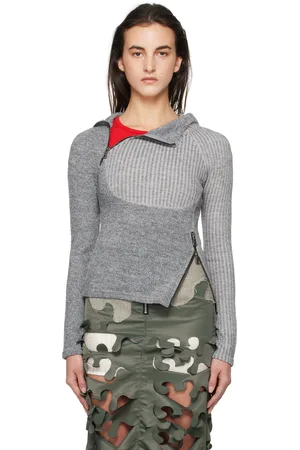 Andersson Bell Gray Tight Ribbed Combination Hoodie