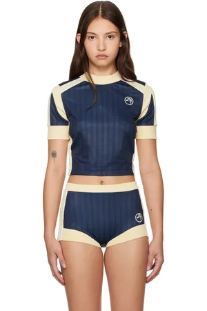 AMBUSH Blue Striped Jersey Rib T-shirt
