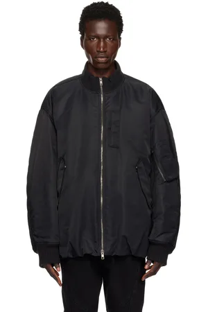 WOOYOUNGMI Black Over Fit MA-1 Bomber Jacket
