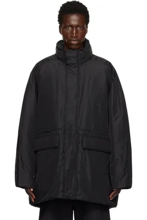 WOOYOUNGMI Black Funnel Neck Down Jacket