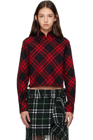 Burberry Red & Black Check Shirt