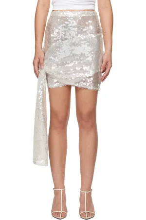 COPERNI Knotted Sequins Miniskirt