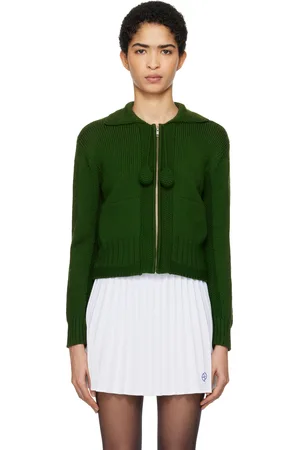 BODE Green Marion Tassel Cardigan