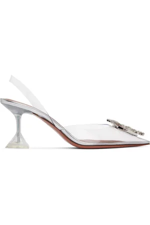Amina Muaddi Begum Glass Sling 70 Heels