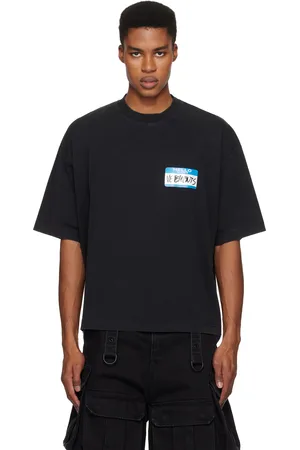 Vetements My Name Sticker Cropped Boxy T-shirt