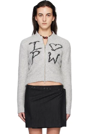 Paloma Wool Gray Crush Zip Cardigan