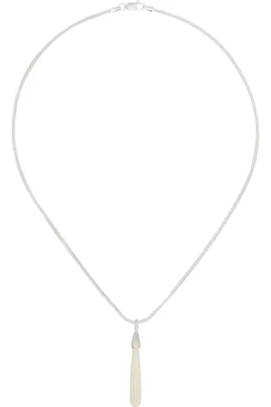 Dunton Ellerkamp Silver Mother Of Pearl Drop Pendant Necklace