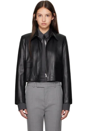 Nour Hammour Black Bleeker Leather Jacket