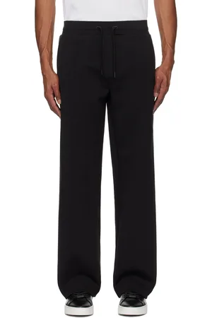 HUGO BOSS Black Drop-Needle Cotton Track Pants