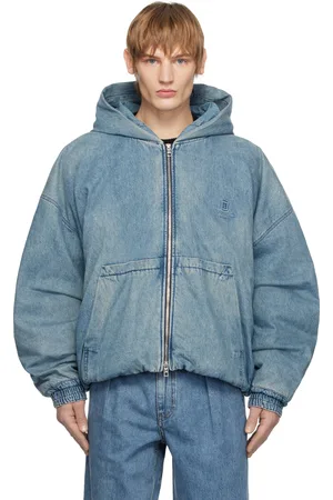 WOOYOUNGMI Blue Denim Hooded Jacket
