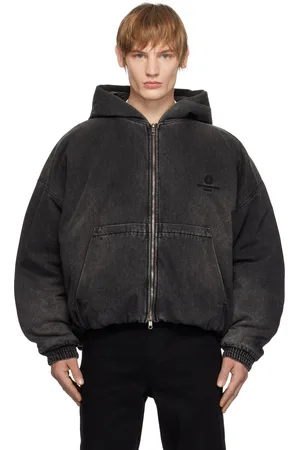 WOOYOUNGMI Gray Denim Hooded Jacket
