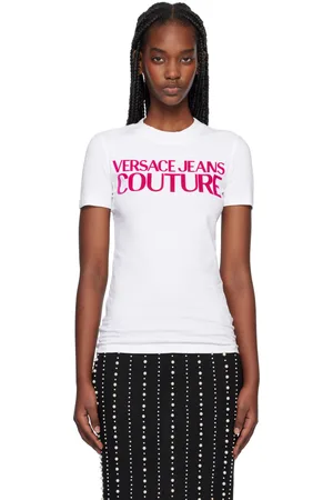 VERSACE White Institutional Logo T-shirt