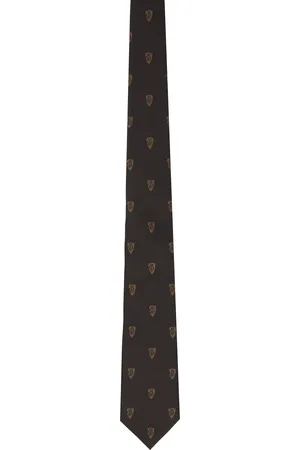 Burberry Brown B Shield Silk Tie