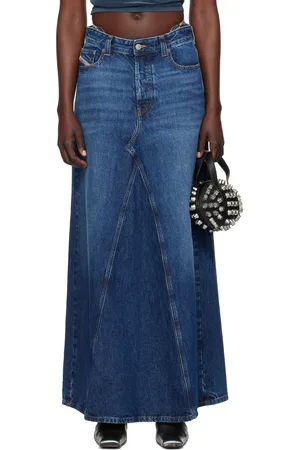 Diesel Blue De-Pago Denim Maxi Skirt