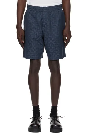 Givenchy Blue Shiny Monogram 72 Shorts