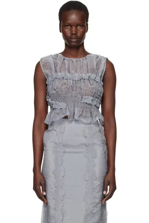 Cecilie Bahnsen Gray Uphi Tank Top