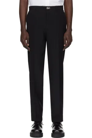 Givenchy Black Slim Fit Tailored 2G Clip Trousers