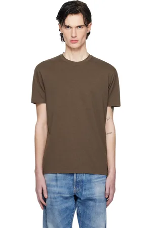 Tom Ford Brown Lyocell Cotton Crew T-shirt