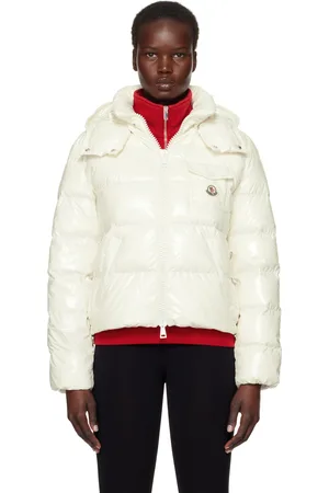 Moncler White Andro Hooded Short Down Jacket