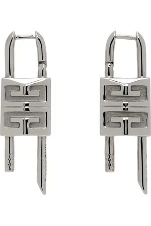 Givenchy Silver Lock Earrings