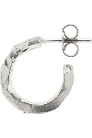 The Ouze Silver Peti Raw Sapphire Scatter Single Earring