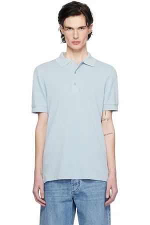 Tom Ford Blue Three-Button Polo