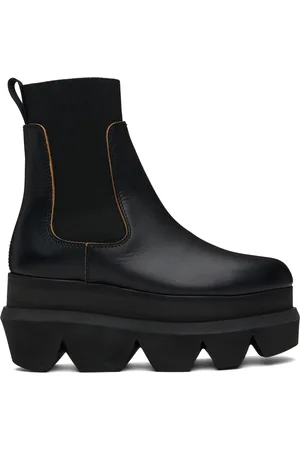SACAI Black Leather Chelsea Boots