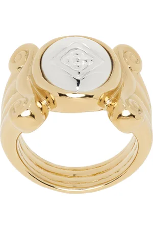 Casablanca Gold & Silver Cameo Column Ring