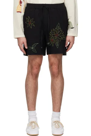 HARAGO Sunflower Embroidered Shorts