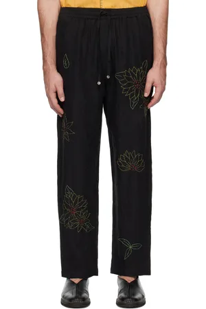 HARAGO Sunflower Embroidered Trousers
