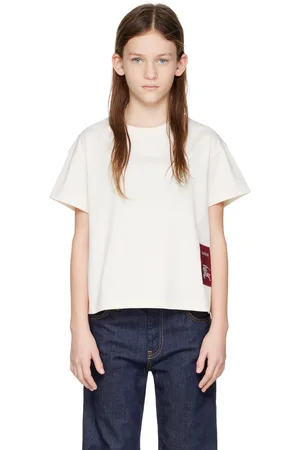 Burberry Kids Pink Check Label Cotton T-shirt