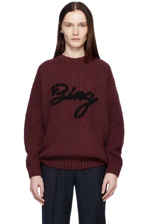 ANINE BING Red Sydney Signature Sweater