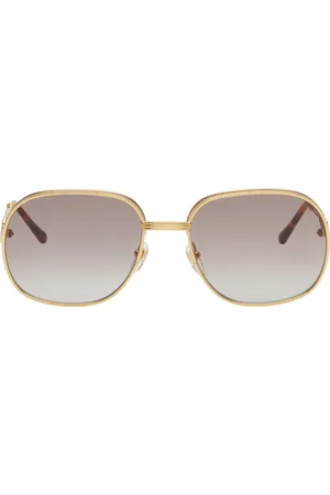 Casablanca Gold Square Metal Sunglasses