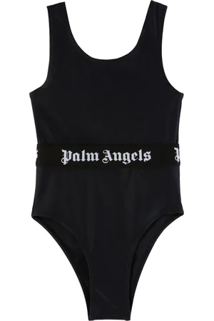 Palm Angels Kids Black Logoband Swimsuit