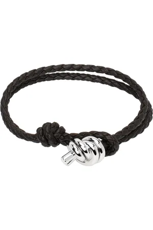 Bottega Veneta Brown Knot Leather Bracelet