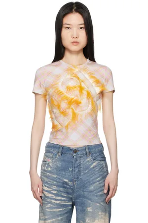 Diesel White & Pink T-Unfury T-shirt