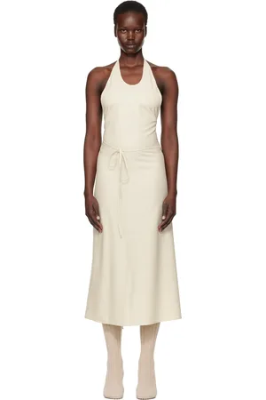 Baserange Off-White Apron Maxi Dress