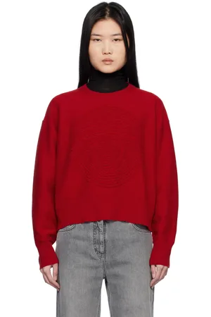 VERSACE Red Medusa Wool-Blend Knit Towel Sweater