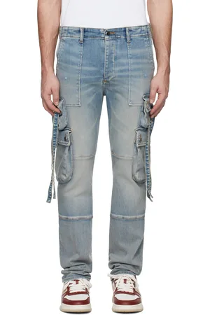 AMIRI Blue Tactical Denim Cargo Pants