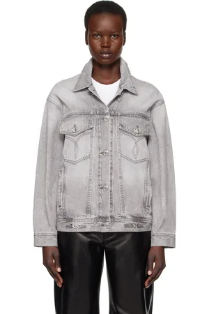 VERSACE Gray Oversized Denim Jacket