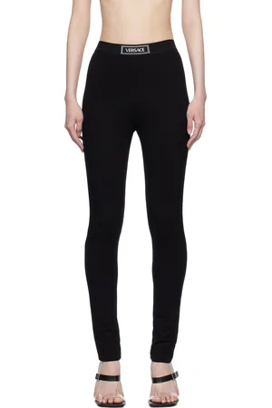 VERSACE Black Jebina Punto Milano Sport Leggings
