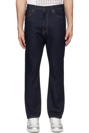 BAPE Navy STA Ape Head Regular Fit Jeans