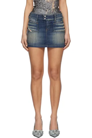 Diesel Blue De-Hush-Mini Denim Miniskirt