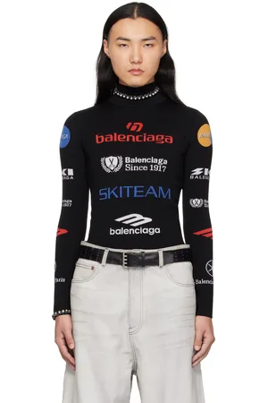 Balenciaga Black Ski Long Sleeve Fitted Turtleneck