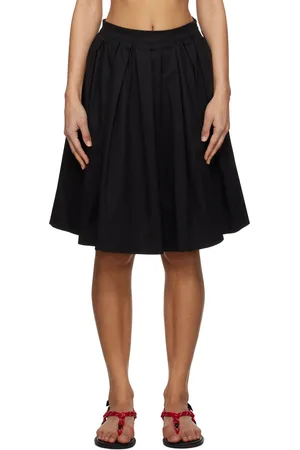 Msgm Black Pleated Miniskirt