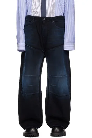 Balenciaga Blue Double Knee Jeans