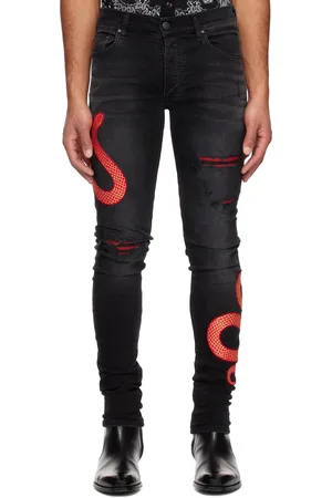 AMIRI Black XO Snake Jeans